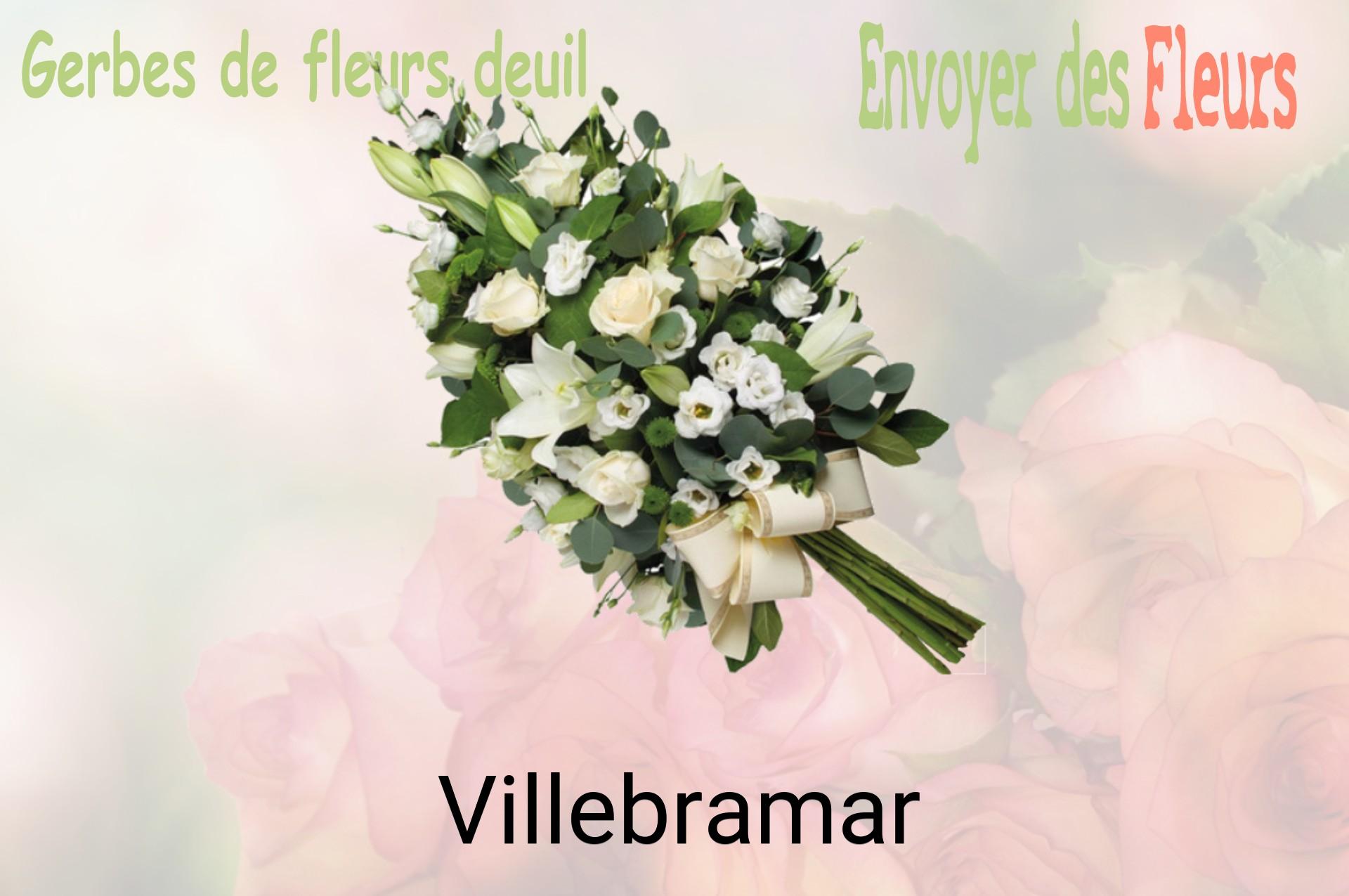 Gerbe de fleurs de deuil livrée à Villebramar